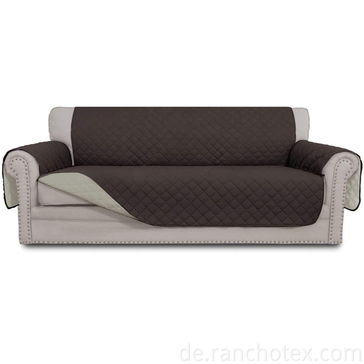 Wholesales -gestepte Sofa -Deckung reversible wasserfeste Couch Deckungen Schlupfsofa -Abdeckung für Hunde Haustiere Kinder